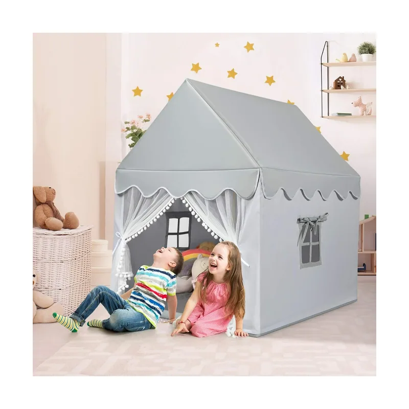 Casa de Muñecas para Niños con Tienda Resistente Estructura de Sólida Madera