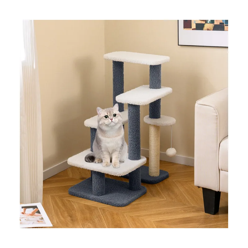 Escalera para Gatos 2 en 1 con Rascador Yute