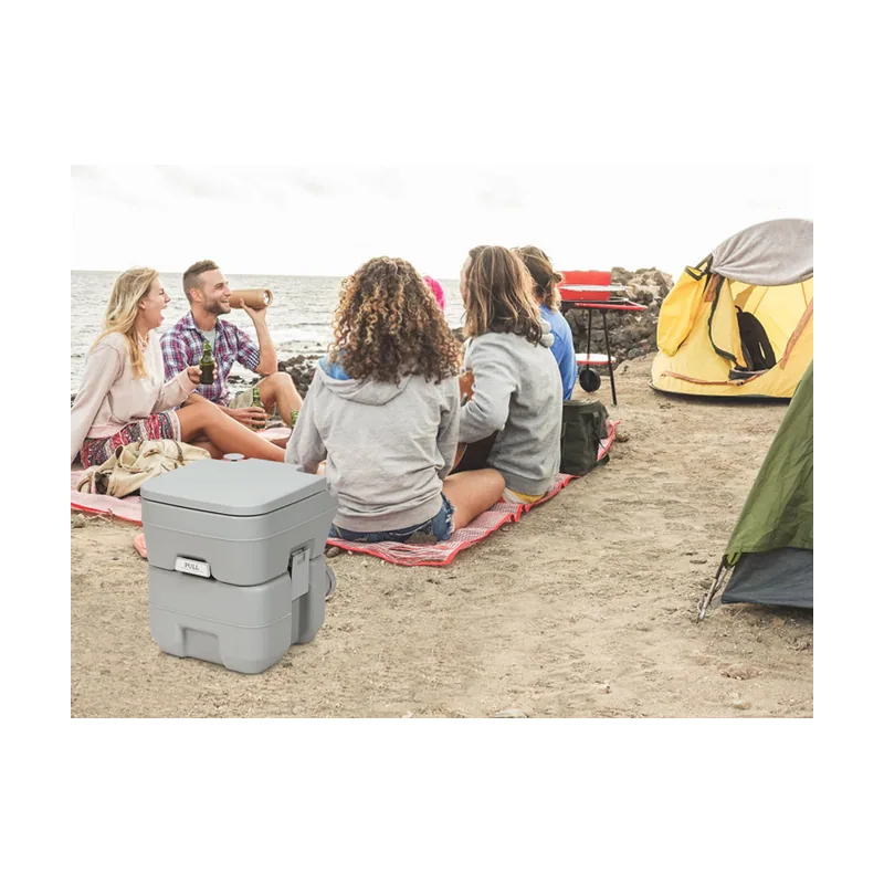 Inodoro Portátil Váter con Depósito de Residuos de 20 L Asiento Cómodo para Viaje