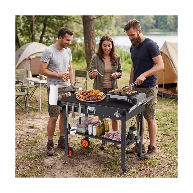 Carrito Plegable para Parrilla con Ruedas
