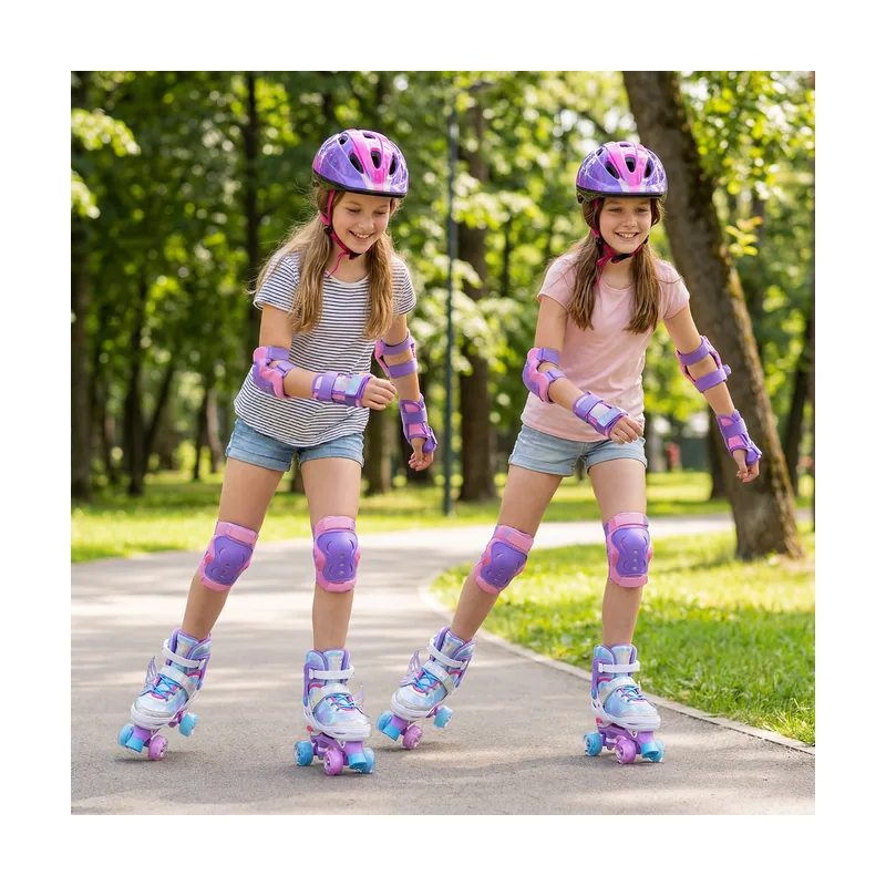 Patines 4 Ruedas Niña Ajustables 4 Tallas con 4 Ruedas Luminosas