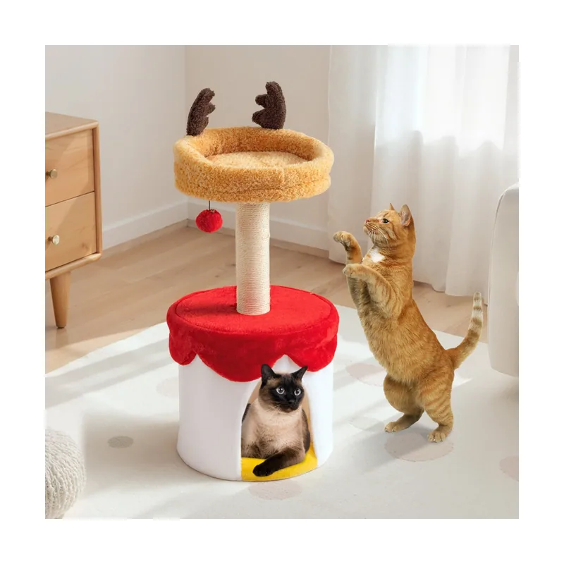 Árbol de Navidad para Gatos con Cama 80 cm Torre Moderna