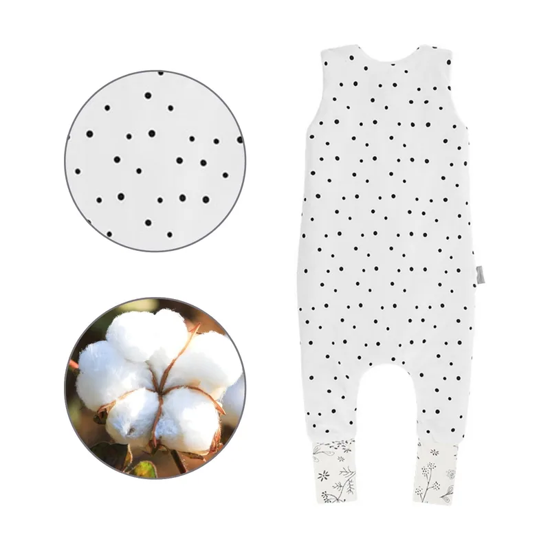 Bloom Saco de dormir con pies Reversible T-M jersey algodón
