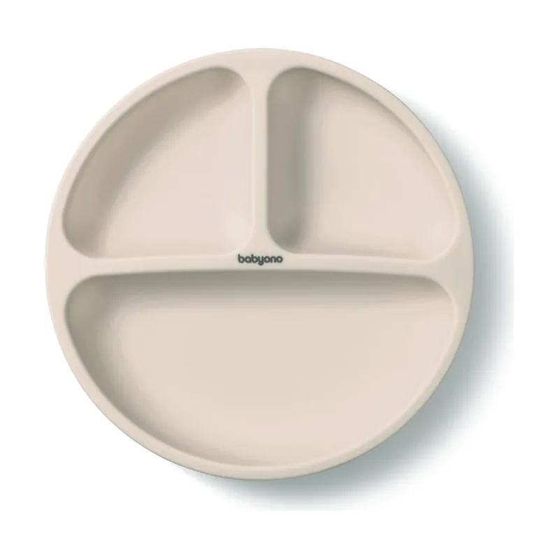 Plato de silicona con compartimentos y ventosa
