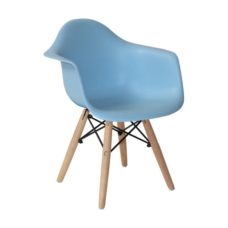 Sillón polipropileno niño con patas de madera