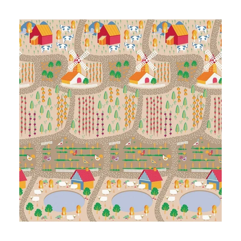 Alfombra de Juegos GRANJA-CIUDAD Plegable 120x180