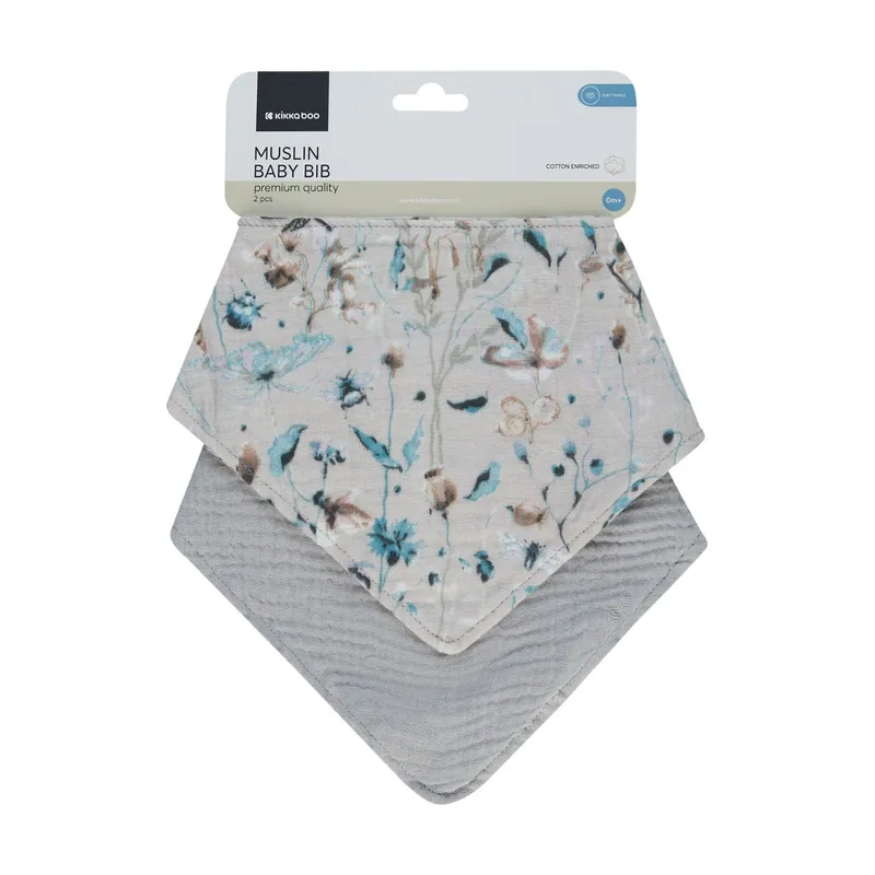 Juego de babero de muselina 2 uds Dreamy Fields