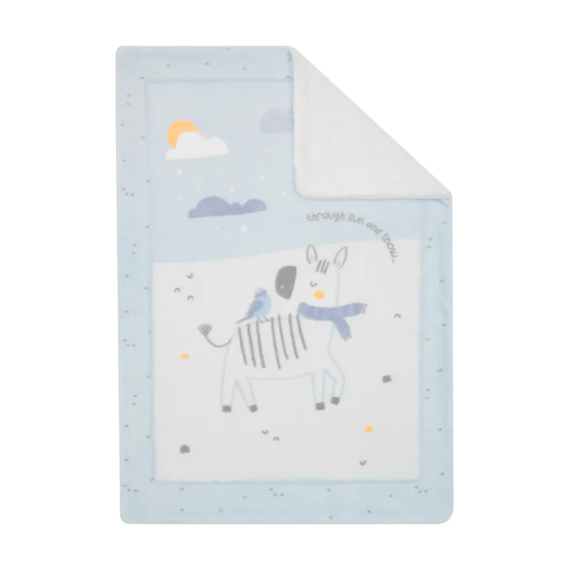 Manta de sherpa supersuave para bebé 80/110 cm Stripy Friends