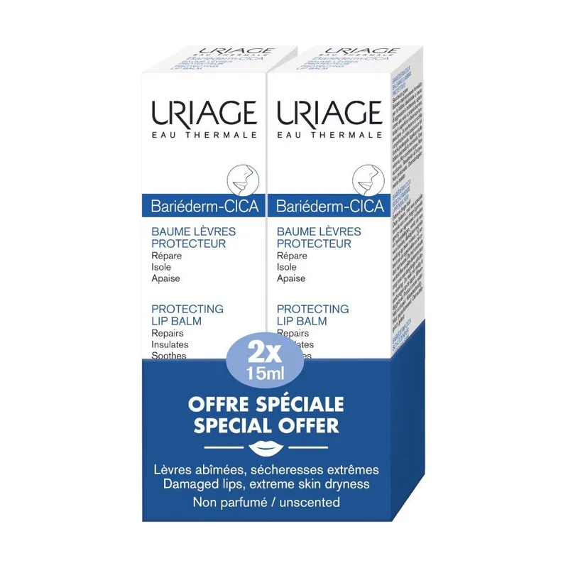 Uriage Bariederm DUPLO Bálsamo Protector de Labios 2x15 ml