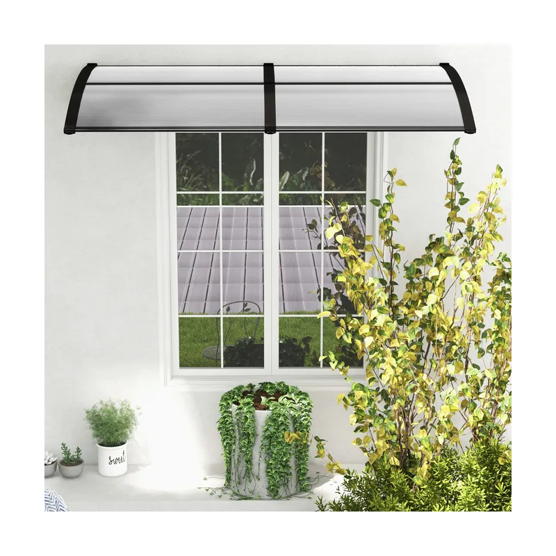 Marquesina para Ventana o Puerta 150 x 100 cm Protección Solar Lluvia Nieve Viento Toldo Exterior
