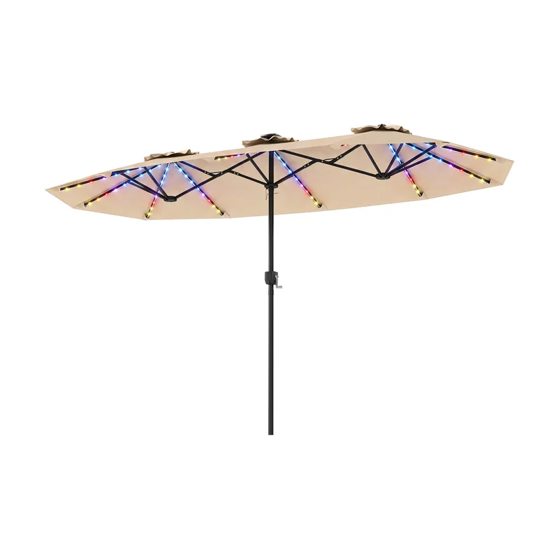 Sombrilla Doble 470x288cm con 144 Luces