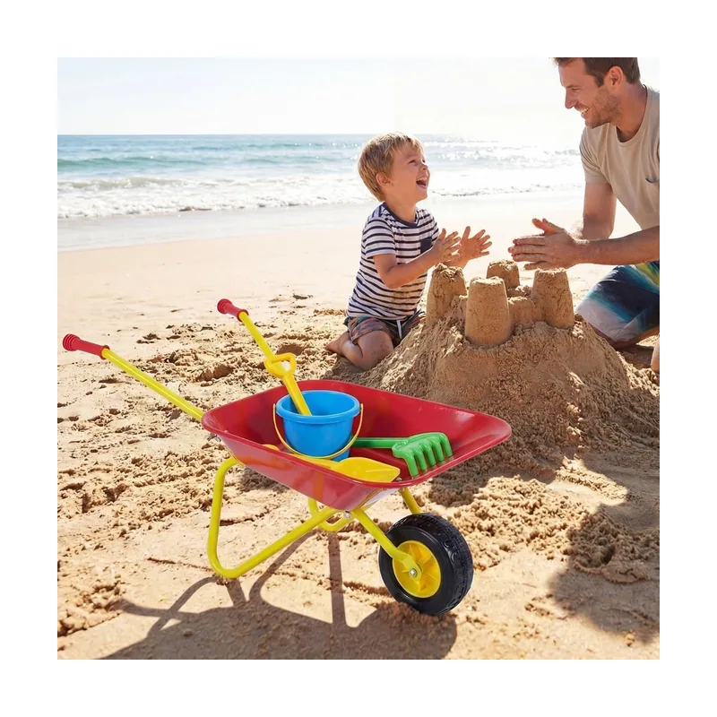 Carretilla para Niños 3+ Años Carrito de Jardín Infantil Rojo