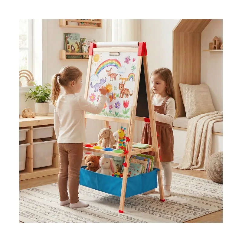 Caballete Arte Infantil Ajustable Plegable Doble Cara