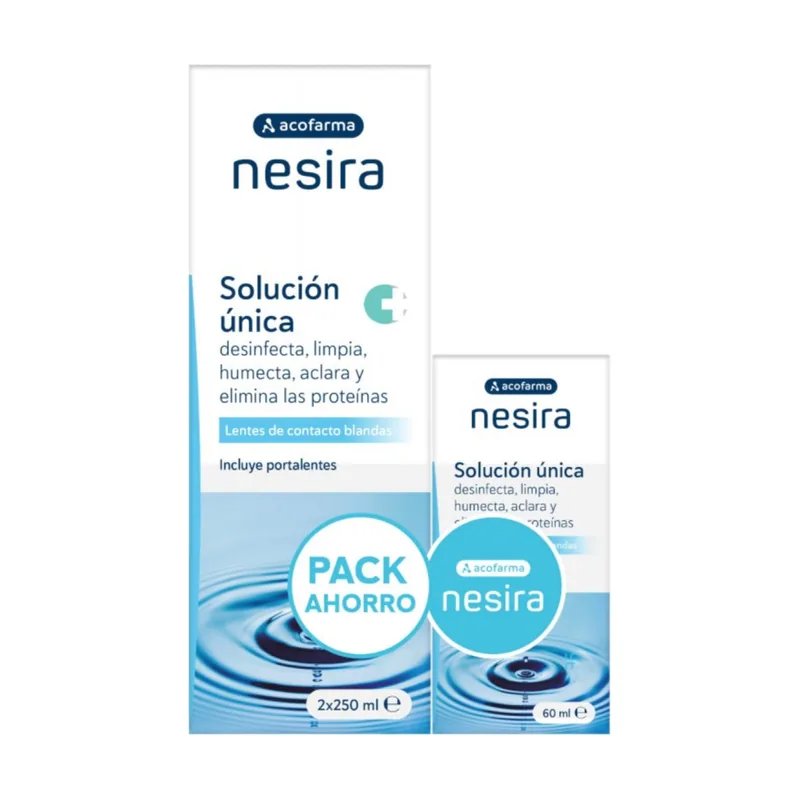 Solución Única Para Lentillas 250ml + 250ml + 60ml