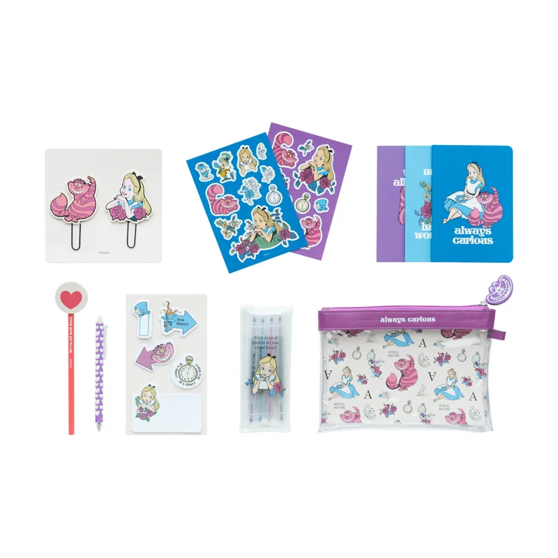 Set de papelería Disney Alicia en el País de Las Maravillas