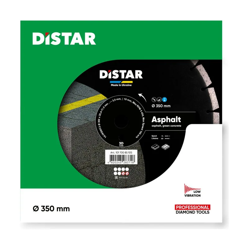 Modelo Asphalt 350 x 3,5/2,5 x 25,4 mm