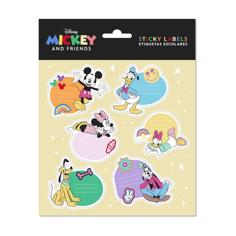 Etiquetas adhesivas premium mickey y sus amigos