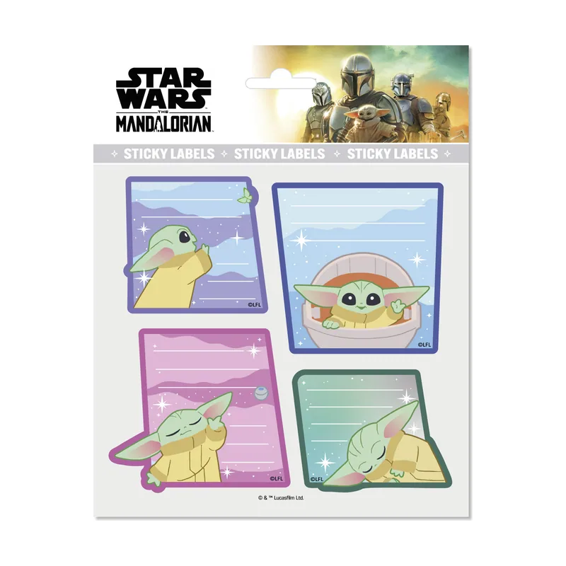 Etiquetas adhesivas premium star wars the mandalorian grogu