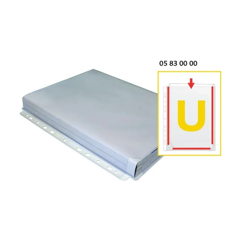Bolsa 5 Fundas Multitaladro PVC Transparente 180µ