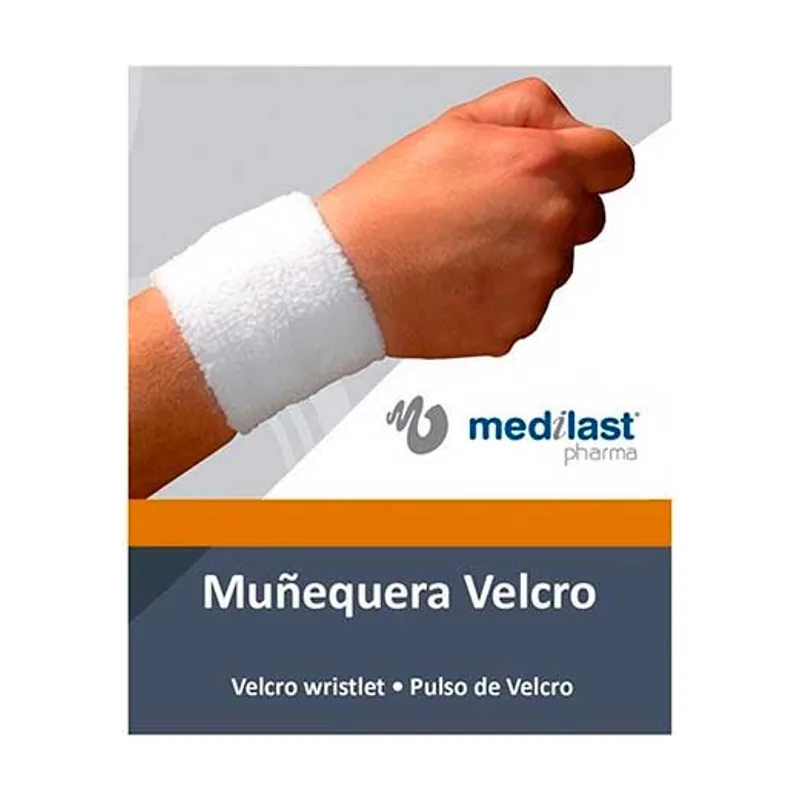 Muñequera Velcro Blanca T.M