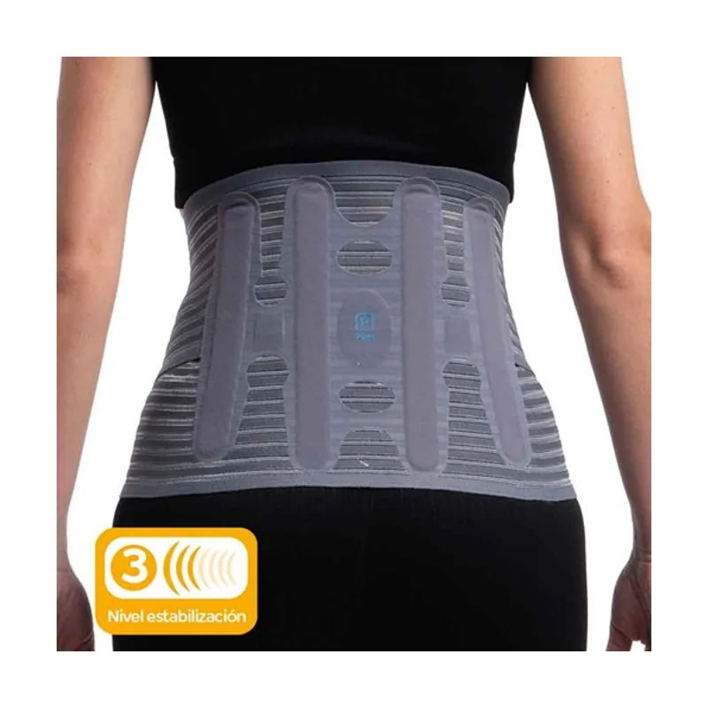 Primspine Faja Lumbosacra Semirigida Baja Doble Banda Gris Xxxl