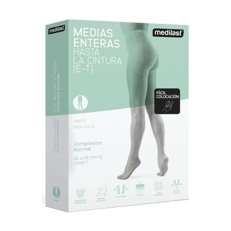 Compresión Normal Fácil Colocación Negro Talla L