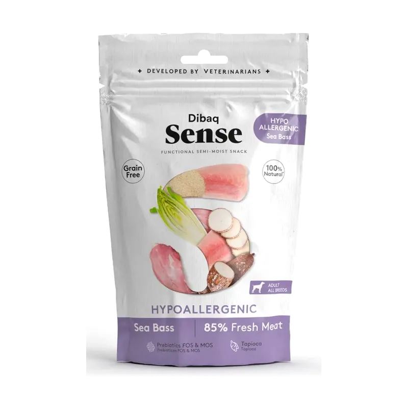 Snack Sense Hypoallergenic de Pavo y Lubina para Perros 100 gr