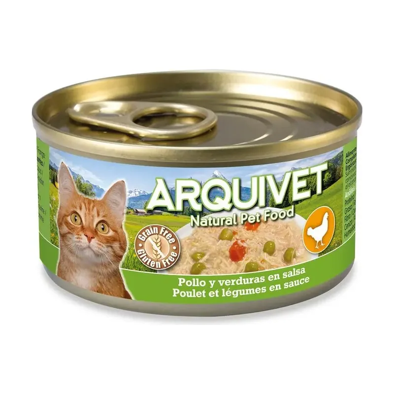 Comida Húmeda de Pollo en Salsa con Verduras para Gatos 80 GR