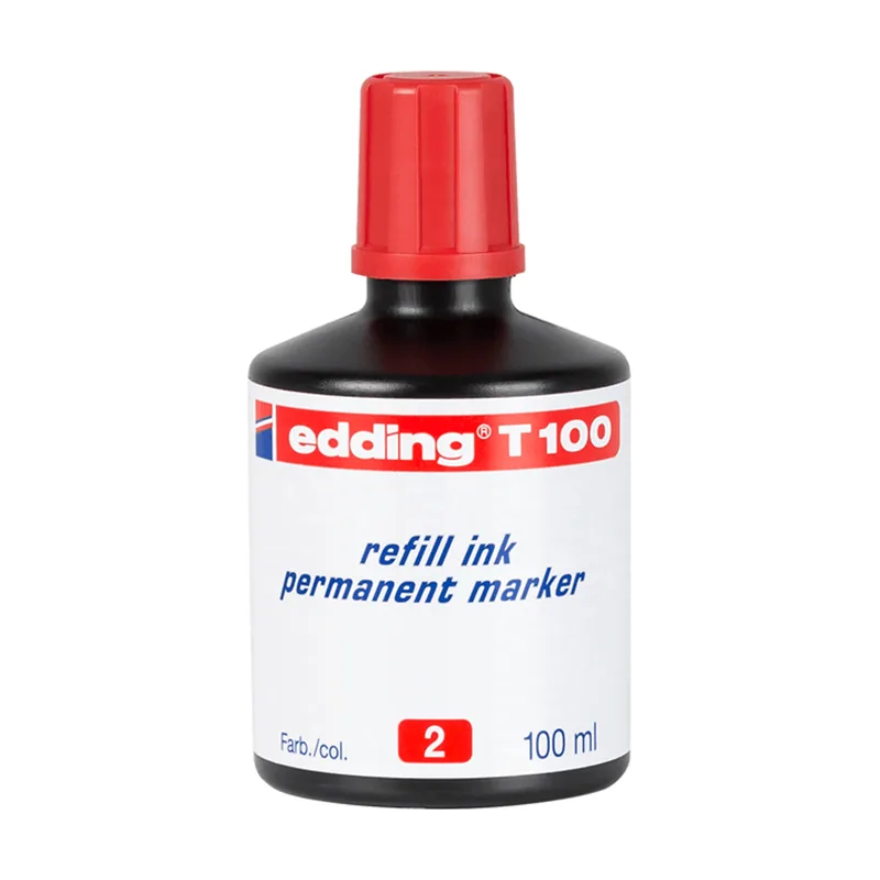 Frasco Tinta Para Rellenar 100ml Rojo T100-02