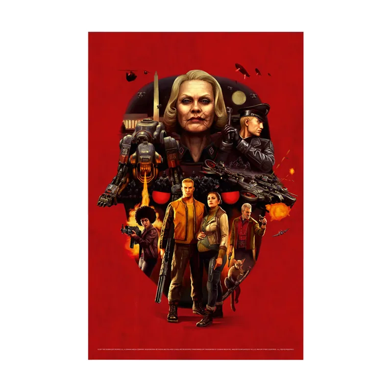 Póster Face of Death Wolfenstein 2