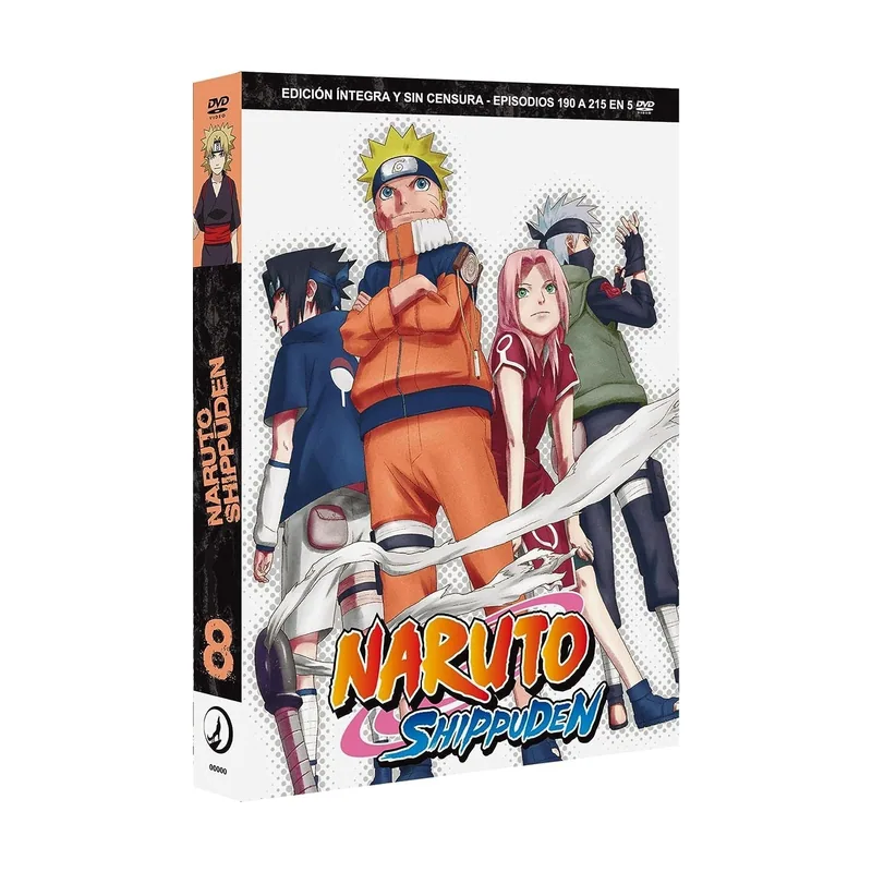 Shippuden Box 8 Episodios 190 a 215 Edición DVD