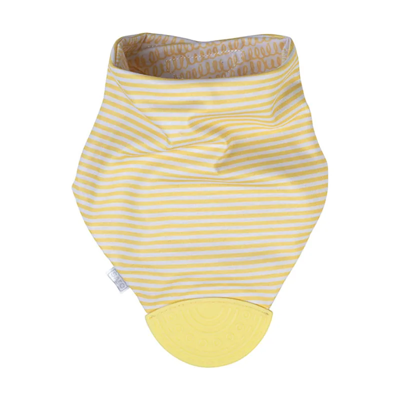 Baby Bandana Reversible con Mordedor Amarillo