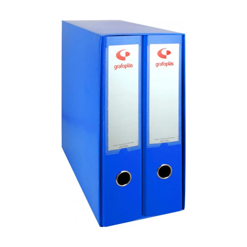 Módulo de 2 Archivadores con Palanca 65 mm Azul