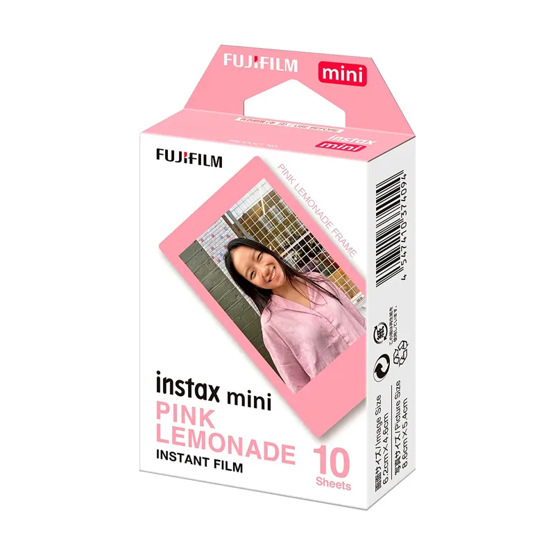 Instax Mini Pink Lemonade película instantáneas 10 piezas 54 x 86 mm
