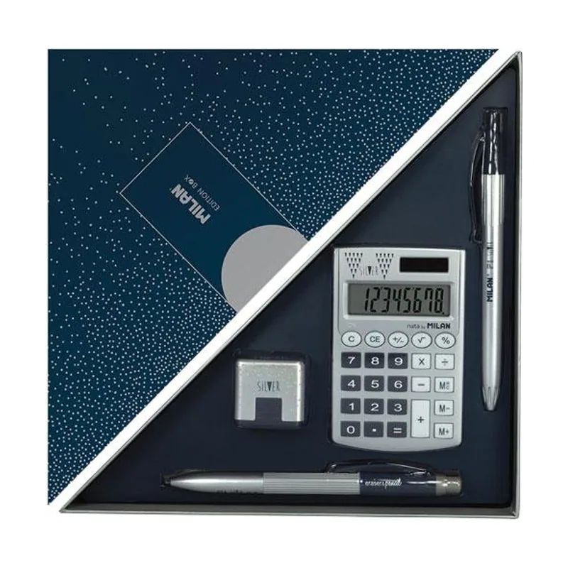 Silver Caja de regalo con calculadora
