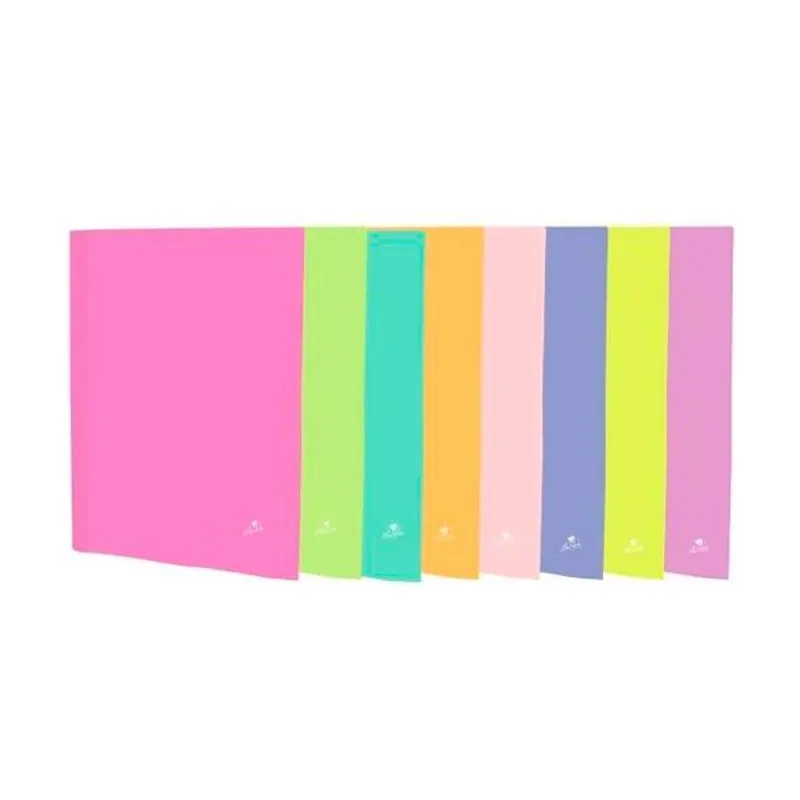 Carpeta de 4 anillas 40 mm redondas carton forrado colores pastel