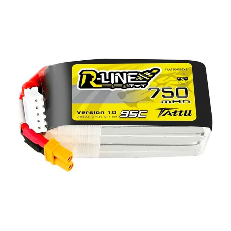 Batería De Dron Tattu R-line 750mah 14.8v 95c 4s1p Jst-xhr