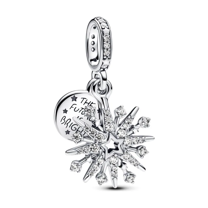Charm Doble Colgante Fuegos Artificiales Brillantes 793512C01