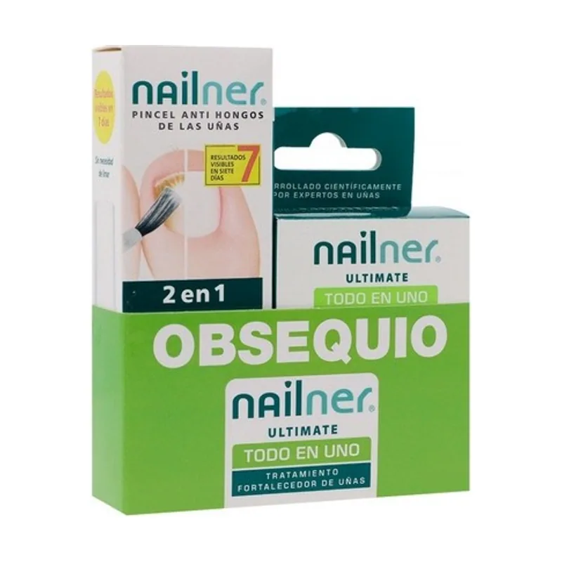 Pincel Antihongos 5 ml + Nailner Ultimate Todo en Uno