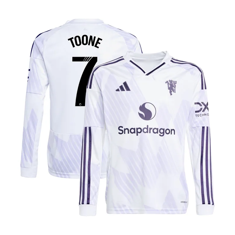 Camiseta WSL manga larga segunda equipación Manchester United 24/25 - Niños con dorsal Toone 7