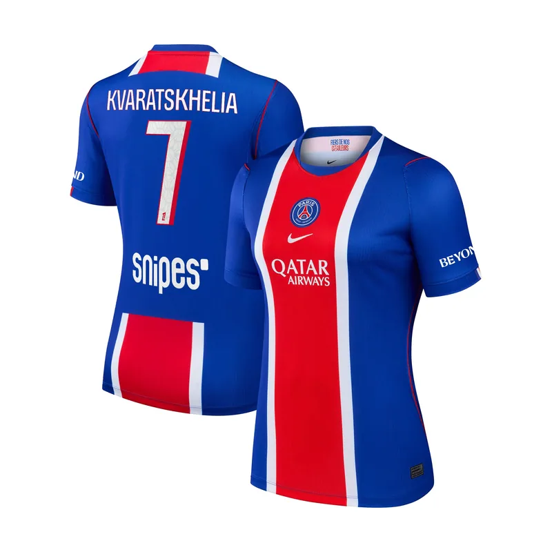 Camiseta Stadium de la 1ª equipación del PSG 2026-27 - Mujer dorsal Kvaratskhelia 7