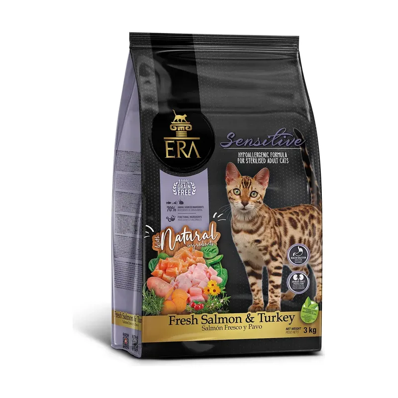 Pienso para Gatos Esterilizados Adult Sensitive Salmón y Pavo 1,25 kg