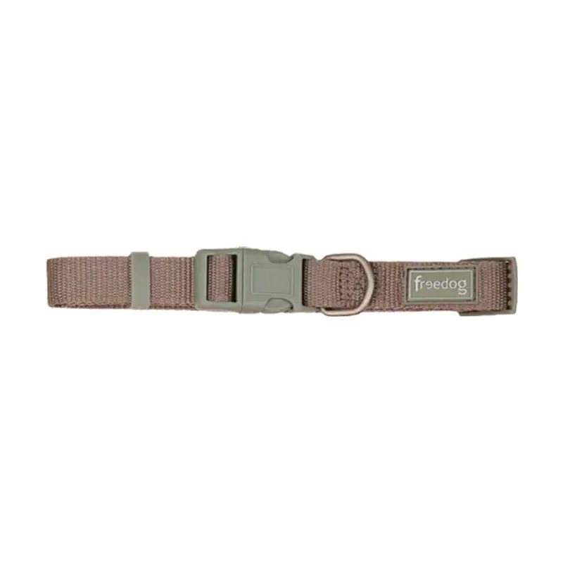 Collar Basic de Nylon Verde Salvia para perro 38-66cm x 25mm