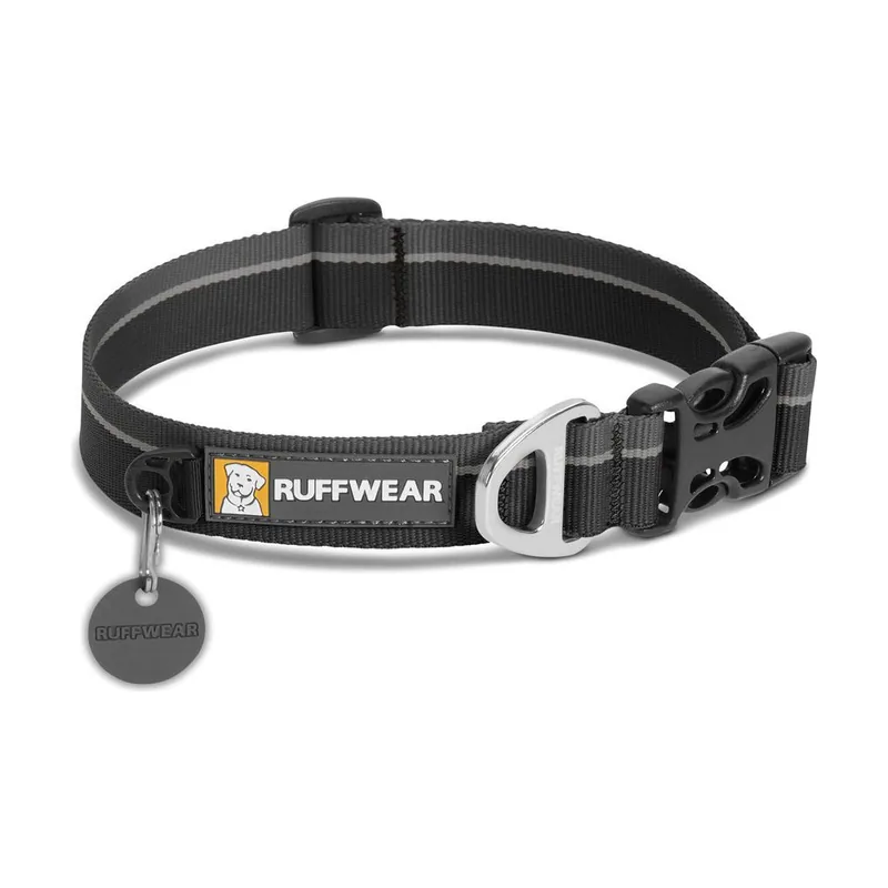 Collar Perro Hoopie Obsidian Black 28-36cm x 20mm
