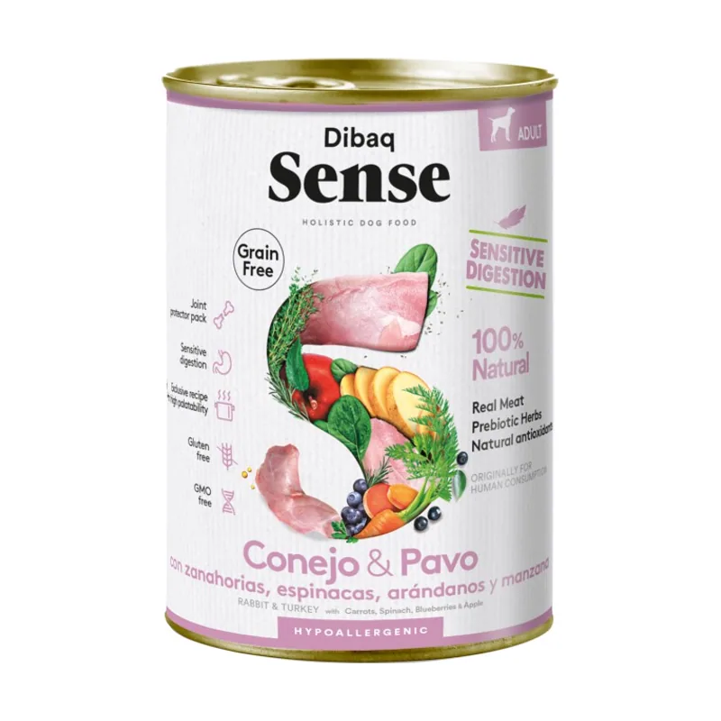 Comida Húmeda Sense Dog Grain Free Conejo & Pavo 380 GR