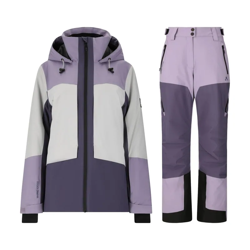 Conjunto de chaqueta y pantalones de esquí impermeables Kingland para mujer