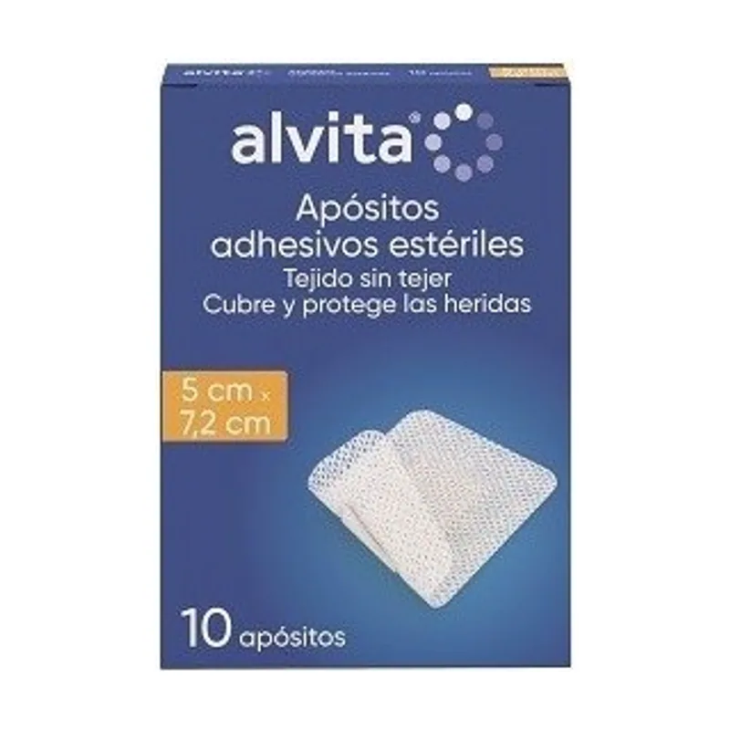 Apósitos Adhesivos Esteriles Tejido Sin Tejer 5 cm X 7,2 cm 10 Apósitos