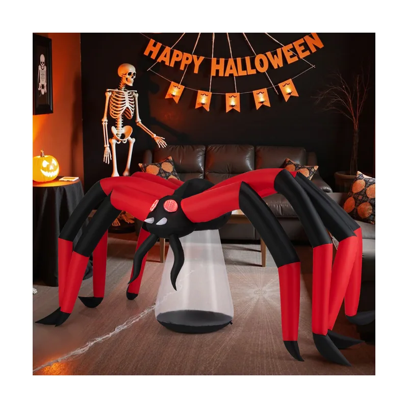 Araña Inflable Gigante de Halloween con Luces LED Impermeable