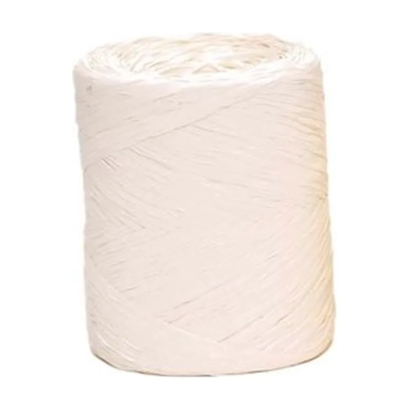 Rafia cinta de 4 mm rollo de 200 m Blanco