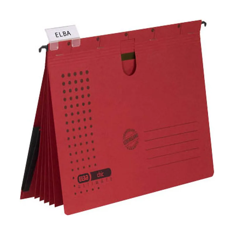 ULTIMATE archivador colgante Cartón A4 Rojo 5 piezas